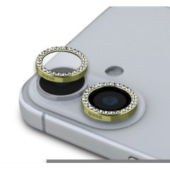 Guess Apple  iPhone 16/16 Plus Fixed Glliter Protective Lens Gold Ekrānu aizsardzība