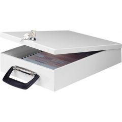 Slēdzama kaste dokumentiem WEDO ar rokturi 35,5 x 26 x 6,7 cm, ar slēdzeni