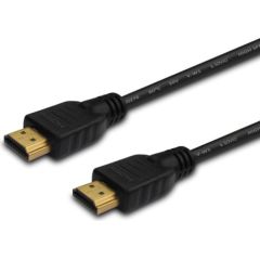 SAVIO CL-195 HDMI cable 2 m, black, gold-plated connectors, v2.0 high speed, ethernet/3D HDMI vadi