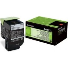 Lexmark toner cartridge return black (80C20K0, 802K) Lāzerprinteru izejmateriāli