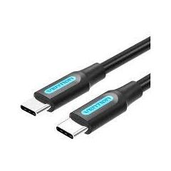 CABLE USB-C TO USB-C/1M BLACK COSBF VENTION Data USB kabeļi