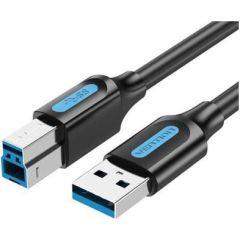 CABLE USB2.0 MALE TO MALE/1.5M BLACK COQBG VENTION Data USB kabeļi