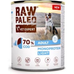 VetExpert Raw Paleo Dorsz/Cod Light Adult Can 800g Suņu barība