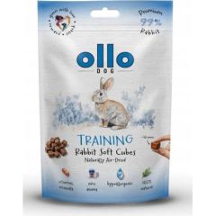 OLLO Air Dried Training Rabbit Cubes - dog treat - 80g Suņu barība