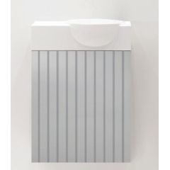 Balteco izlietnes skapītis NU40, 400x214 mm, h=450 mm, ar sifonu, gaiši pelēks Izlietnes skapis, plaukts