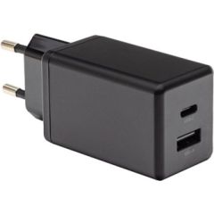PATONA Premium Charger GaN PD45W 1xUSB-C 1xUSB-A PD3.0 QC3.0 Black Telefonu lādētāji 220v