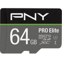 Pny Technologies PNY PRO Elite MicroSDXC 64 GB Class 10 UHS-I/U3 A1 V30 (P-SDU64GV31100PRO-GE) Jaunumi - Datori