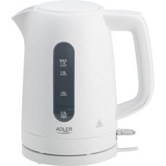Adler Kettle | AD 1379w | Electric | 2200 W | 1.7 L | Polypropylene | 360° rotational base | White Tējkannas (elektriskās)