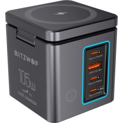 Blitzwolf BW-i113 GaN, USB-A, 3xUSB-C, 105W mains charger Telefonu lādētāji 220v