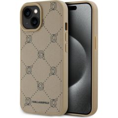 Karl Lagerfeld Apple  Karl Lagerfeld PU Karl Heads Pattern MagSafe Case for iPhone 15 Beige Neoriģinālie Maciņi