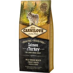 CARNILOVE Salmon&Turkey Adult Large breed dry dog food - 4kg Suņu barība