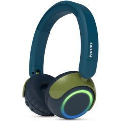 PHILIPS TAK4200CT/00 on-ear austiņas ar Bluetooth bērniem, zilas/zaļas Austiņas