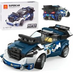 Jokomisiada Klocki techniczne Sportowe auto GRANATOWE 164-elementy + naklejki ZA5745 EDUKAMP Mašīnas un piederumi