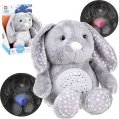 Jokomisiada Maskotka projektor KRÓLICZEK gwiazdy kołysanki biały szum usypiacz ZA4701 Mīkstās rotaļlietas