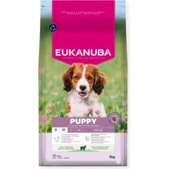 EUKANUBA Puppy&Junior Small/Medium Lamb & Rice 3kg Suņu barība