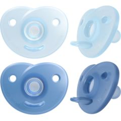 Philips Avent Soothie silikona māneklītis ar silikona vairogu, 0-6M, 2 gab. - SCF099/26 Māneklīši / Knupīši