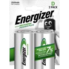 Uzlādējams akumulators HR20 (D) 1.2V 2500mAh Ni-Mh ENERGIZER (2vnt blister) Baterijas un akumulatori
