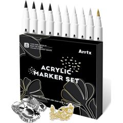 Акриловые маркеры ARRTX, 4 цвета, 10шт. Mаркеры