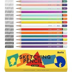 Набор профессиональных карандашей ARRTX для рисования 4H-8B,14 шт Mаркеры