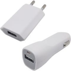 Extradigital Charger for iPhone combo AC220V +DC12-24V, 1A Telefonu lādētāji 220v