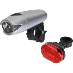 Apgaismojuma komplekts 2K 160293 Silver (XC-8008) Velo lukturi