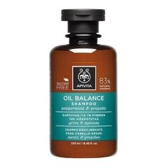 Apivita Oil Balance Shampoo - Hloubkově čistící šampon pro mastnou pokožku hlavy 250ml Smaržas - NESAKĀRTOTS