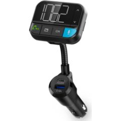 FM modulators Nedis Car FM transmitter Gooseneck PD 20w Auto FM Transmiteri un Carplay ierīces