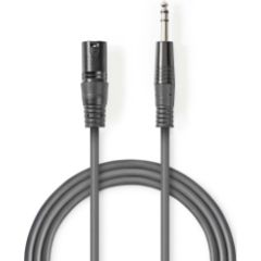 Kabelis Nedis XLR M - 6.35mm M 1.5m Dažādi vadi