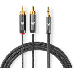 Kabelis Nedis AUX 3.5mm - 2x RCA 5m Dažādi vadi
