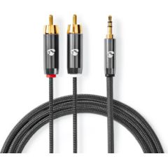 Kabelis Nedis AUX 3.5mm - 2x RCA 2m Dažādi vadi