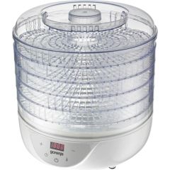 Gorenje Food Dryer FDK24DW Power 380 W Number of trays 5 Temperature control Integrated timer White Dārzeņu Tvaicētāji un Žāvētāji
