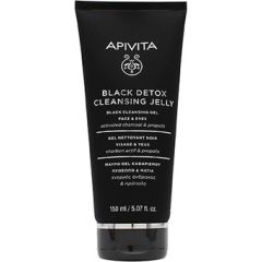 Apivita Black Detox Cleansing Jelly - Čisticí gel s aktivním uhlím na obličej a oči 150ml Smaržas - NESAKĀRTOTS