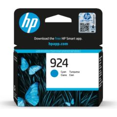 HP 924 (4K0U3NE) Ink Cartridge, Cyan Tintes printeru izejmateriāli