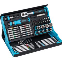 Hazet SmartCase socket and bit set 2200SC-32, 59 pieces (black/blue, 1/4, with reversible ratchet) Jaunumi -Dārzam