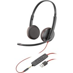 HP POLY Blackwire 3225 Stereo Wired Headset, USB-A, Black Jaunumi - Audio-Video