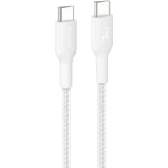 Belkin   USB-C TO USB-C 240W 2.0, BRAIDED PCR, 1M White Дата USB-кабели