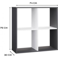 Top E Shop MALAX 2X2 SHELVING UNIT, ANTHRACITE/WHITE Jaunumi -Dārzam