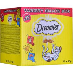 DREAMIES Variety Snack Box - cat treats - 12x60 g Kaķu sausā barība
