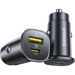Baseus Auto ātrais lādētājs GoTrip 30W 12-24V USB-A + USB-C QC PD, melns Jaunumi - Viedierices