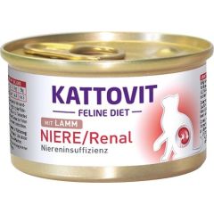 KATTOVIT Feline Diet Niere/Renal Lamb - wet cat food - 85g Консервы кошек
