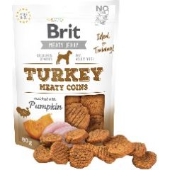 Brit Jerky Turkey Meaty Coins - Turkey - Puppy Snack - 80 g Suņu barība