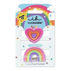 Invisibobble Clipstar Glow Happy Heart - Skřipeček do vlasů 2 ks Smaržas - NESAKĀRTOTS