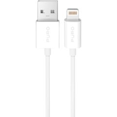 Cable USB to Lightning 2.4A, 1m, by Puro White Дата USB-кабели