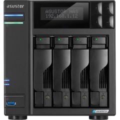 Asustor LOCKERSTOR 4 Gen2 (AS6704T) NAS Desktop Intel® Celeron® N N5105 4 GB DDR4 0 TB ADM Black Serveru komponentes