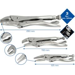 Satvērējatslēgu komplekts, 3-gab., Brilliant Tools Knaibles un stangas
