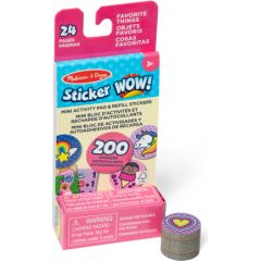 MELISSA & DOUG Sticker WOW! Uzlīmju uzpildes iepakojums Iecienītākās lietas Radošās rotaļlietas