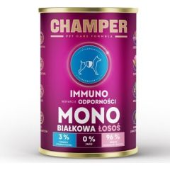 4Vets CHAMPER IMMUNO jednobiałkowa łosoś mokra karma dla psa 400g Suņu barība