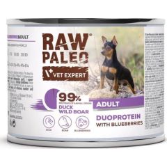 Raw Paleo Duck&Boar Adult Can 200g Suņu barība