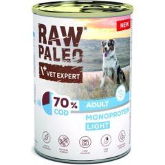 VETEXPERT Raw Paleo Cod Light Monoprotein - wet dog food - 400g Suņu barība