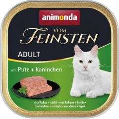 ANIMONDA Vom Feinsten Adult Turkey and rabbit - wet cat food - 100g Kaķu konservi